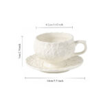 Embossed Floral Cup & Saucer Set - Image 3