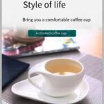 Sculptural Ceramic Coffee Cup & Saucer Set - Image 4