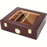 Luxury Glass Top Cigar Humidor Box - Image 3