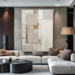 Framed Neutral Abstract Canvas Wall Art