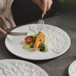 Rock Texture Ceramic Dinner Plate Set - Image 6