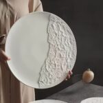 Rock Texture Ceramic Dinner Plate Set