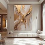 Luxury Gold Abstract Statement Wall Art