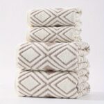 Cotton Geometric Towel Set - Image 2