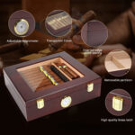 Luxury Glass Top Cigar Humidor Box - Image 4