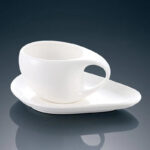 Sculptural Ceramic Coffee Cup & Saucer Set - Image 5