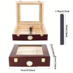 Luxury Glass Top Cigar Humidor Box - Image 2