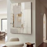 Framed Neutral Abstract Canvas Wall Art - Image 5