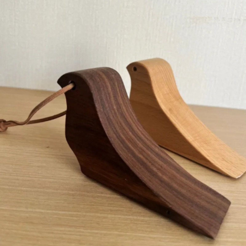 product-open-e1c01fa0c6cf4ffd89b7dacd2b81ada7-goods Wooden Bird Door Stop Set - Image 1