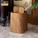 Wood Effect Storage Waste Bin - Image 2