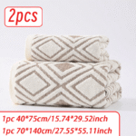 Cotton Geometric Towel Set - Image 5