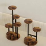 Vintage Wood & Metal Plant Stand - Image 3