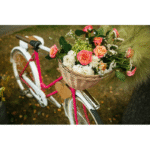 Natural Wicker Removable Bicycle Basket with Carry Handle - Image 3