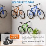 Natural Wood Wall-Mounted Bicycle Storage Rack - Image 3