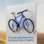Natural Wood Wall-Mounted Bicycle Storage Rack - Image 7