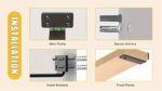 Slim Black Steel Floating Shelf Brackets - Image 14