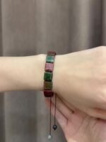 Natural Square Agate Cord Bracelet - Image 3