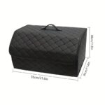 Premium Quilted Collapsible Car Boot Organiser with Lid - Image 5