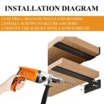Slim Black Steel Floating Shelf Brackets - Image 12