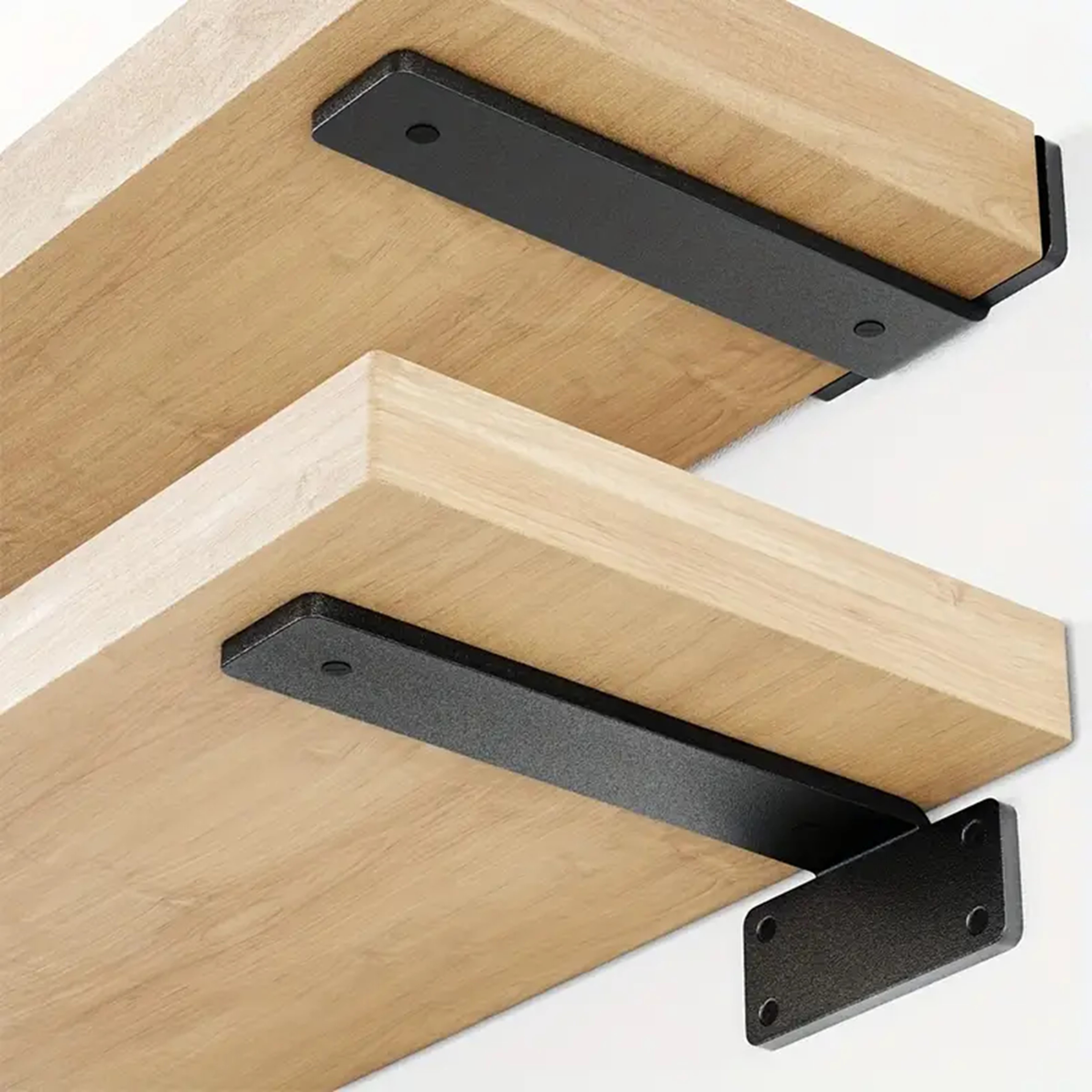 product-Fancyalgo-VirtualModelMatting-68eb358d095c91faf801c0a16bcbd9ff Slim Black Steel Floating Shelf Brackets - Image 1