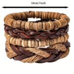 Men’s Natural Multi-Layer Bracelet Set - Image 2