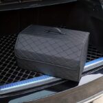 Premium Quilted Collapsible Car Boot Organiser with Lid - Image 11
