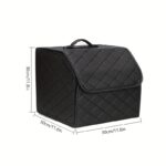 Premium Quilted Collapsible Car Boot Organiser with Lid - Image 3