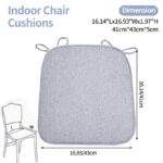 Set of Stone Grey Chair Cushions - Image 2