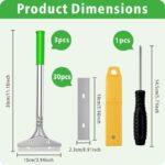 3-Piece Long-Handle Wallpaper Scraper Set with 30 Replacement Blades - Image 4