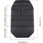 Premium PU Leather Seat-Back Organiser & Kick Protector – Beige - Image 2