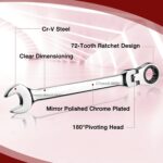 7-Piece Flexible-Head Ratcheting Combination Wrench Set - Image 3