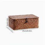 Hand-Woven Lidded Storage Basket for Vanity & Bathroom - Image 2
