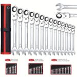 7-Piece Flexible-Head Ratcheting Combination Wrench Set