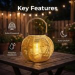 Orla Handwoven Solar Garden Lantern - Image 7