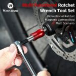 Compact Bicycle Ratchet Repair Tool Kit with Carry Pouch - Image 8