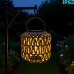 Lunara Set of 2 Woven Solar Garden Lanterns - Image 5