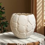White Sculptural Ceramic Planter Vase