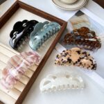 Large Hollow Tortoiseshell Hair Claw Clip - Image 6