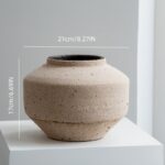 Beige Mottled Ceramic Plant Pot - Image 2