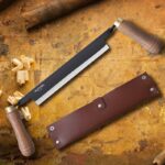 Premium Woodworking Drawknife with Leather Blade Sleeve - Image 6
