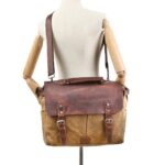 Vintage Waxed Canvas Men’s Messenger Bag - Image 6