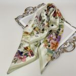 Wildflower Mulberry Silk Square Scarf - Image 3