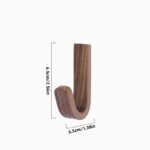 Natural Walnut Adhesive Wall Hook - Image 2