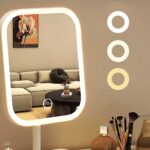 Rechargeable LED Vanity Mirror with Three Light Modes – White - Image 6