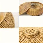Lidded Natural Woven Storage Basket - Image 6