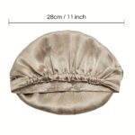 RACHELSILK Double-Layer Mulberry Silk Sleep Bonnet – Beige - Image 3