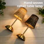 Rechargeable Rattan Table Lamp