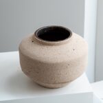 Beige Mottled Ceramic Plant Pot - Image 3