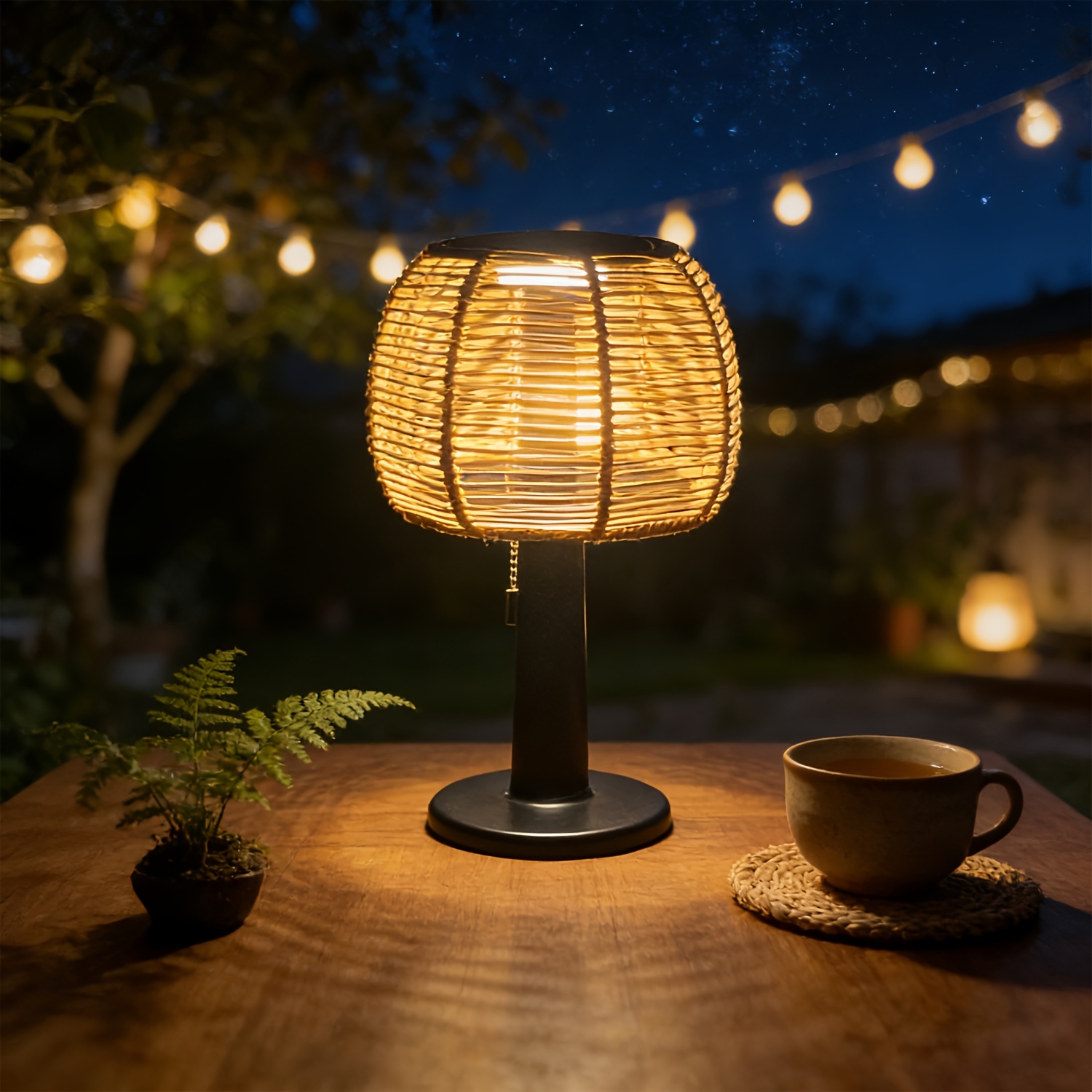 product-fancy-12222203-f34f-4f3c-8712-2fb817cb15c1 Solar Rattan Outdoor Table Lamp - Image 1