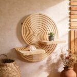 Circular Wooden Spiral Wall Shelf - Image 3